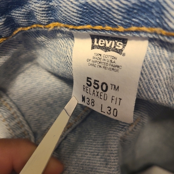 Levi's Jeans Mens 38 X 30 Blue 550 Relaxed Tapered Made in USA American Denim - Picture 3 of 6